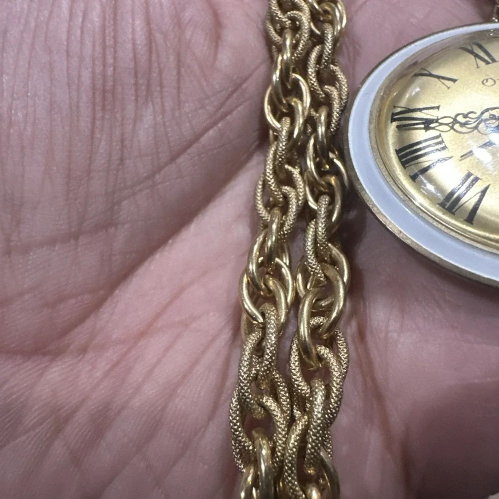 Working Vintage‎ OLD ENGLAND Pocket Watch W/ Heavy Chain Manual Wind Swiss Watch